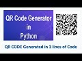 QR CODE GENERATOR  | PYTHON | 3 LINES OF CODE | 2 MINTS PROJECT #pythontutorial #project #beginners