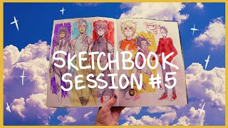 T r y i n g to draw boys | Sketchbook Session #5 🍓🌼 Draw with me