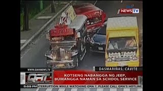 QRT: Kotseng nabangga ng jeep, bumangga naman sa school service sa Cavite