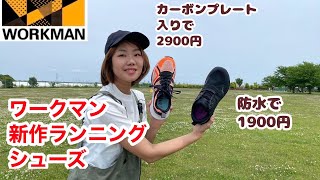 【ワークマン】新作ランニングシューズ2種紹介★カーボンプレート入り2,900円、防水生地1,900円