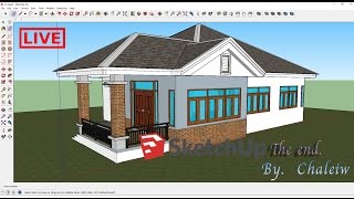 การใช้งาน SketchUp เบื่องต้น ตอน 8  the end (รับสอน)