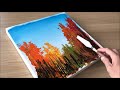 daily challenge 129 easy art maple birch forest in autumn painting