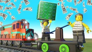 Lego Train Money Fail - Lego City - Choo choo train kids videos