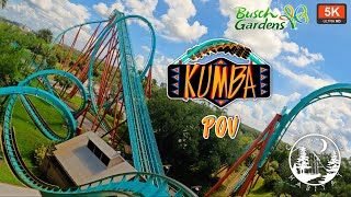 Kumba Front Seat On Ride POV 5K 60 FPS UHD | Old Intense B\u0026M Looping Coaster | Busch Gardens Tampa