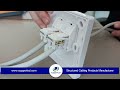 how to install the cat6a 90 degree keystone jack for faceplate