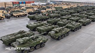 90 US Stryker Combat Vehicles Arrive Ukraine to launch a counterattack against Moscow