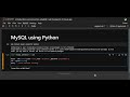 MySQL using Python  - Introduction and Connection Establish