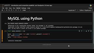 MySQL using Python - Introduction and Connection Establish