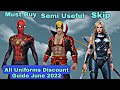 All Uniforms Discount Guide June 2022 - Marvel Future Fight