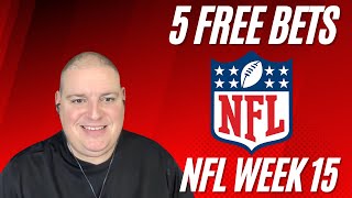 NFL Week 15 - Sunday 5 Free Betting Picks & Predictions - 12/17/23 l Picks & Parlays