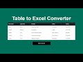 Export HTML Table to Excel using JavaScript