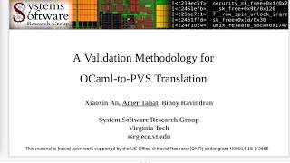 NFM20-A Validation Methodology for OCaml-to-PVS Translation