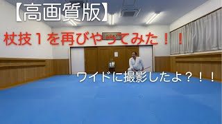 【ワイド高画質版】心身統一合氣道　杖技１を再びやってみた。①　#合氣道 #合気道 #埼玉 #NHK #所沢 #東京都