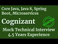 Core Java, Spring Boot, Microservice Interview Questions | Cognizant L1 Technical Interview