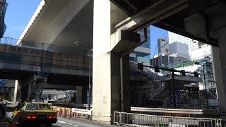 国道246号渋谷駅西口歩道橋架替工事の建設状況（2019年10月5日）