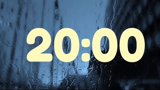 20 Minute Timer + 🎵 Rain / + LOFI Beat 🎧 + Doorbell 🔔
