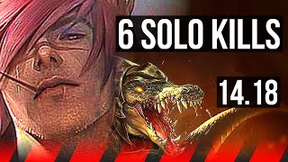 SETT vs RENEKTON (TOP) | 6 solo kills, 8/2/4, Rank 12 Sett | BR Grandmaster | 14.18