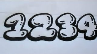 How To Draw Numbers - Bubble Balloon Numbers