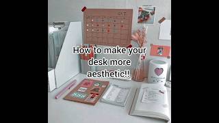 How to make your desk more aesthetic #youtube #aesthetic #aestheticstuff #shorts #youtubeshorts