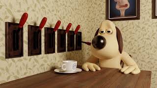 Gromit Causes an Industrial Accident, but only when Wallace says and/or yells out Gromit's name