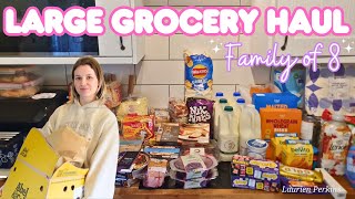 LARGE BUDGET GROCERY FOOD HAUL \u0026 BIG FAMILY MEAL PLAN £180 | FEBRUARY 2025 UK MOM