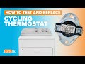 Dryer Not Heating?! How to replace Cycling Thermostat part # WP3387134 Whirlpool Maytag Amana