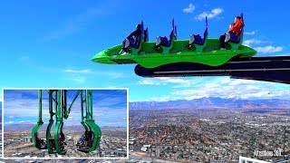 INSANE Rides 1,000 FT above Vegas - Stratophere Tower (1,149 FT)