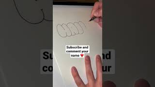 HOW TO DRAW BUBBLE LETTERS ☁️ #shorts #art