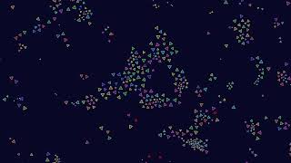 Ten minute flocking simulation