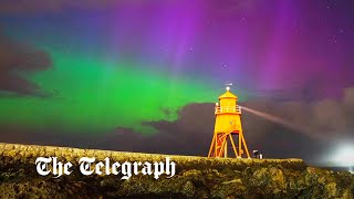 Northern Lights seen sparkling in skies above England