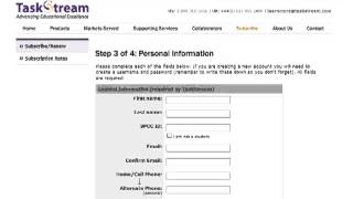 Taskstream Create an Account