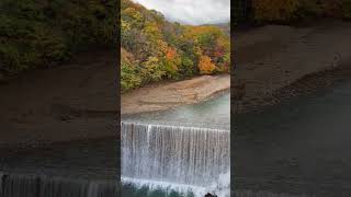 岩手県八幡平市の森の大橋から見る松川渓谷の紅葉