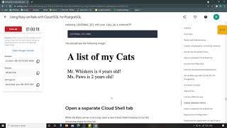 Using Ruby on Rails with Cloud SQL for PostgreSQL | Qwiklabs [GSP109]