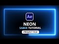 Neon Rectangle LOOP Video ( Saber Effect Tutorial After Effects 2024 ) Project File