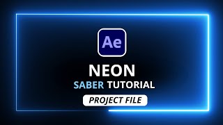 Neon Rectangle LOOP Video ( Saber Effect Tutorial After Effects 2024 ) Project File