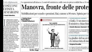 RASSEGNA STAMPA 25 OTTOBRE 2024 QUOTIDIANI NAZIONALI ITALIANI  PRIME PAGINE DEI GIORNALI DI OGGI