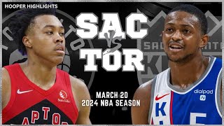 Sacramento Kings vs Toronto Raptors  Game Highlights | Mar 20 | 2024 NBA Season