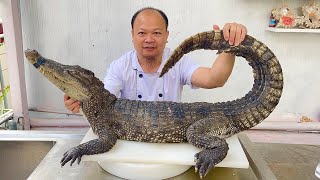 delicious dish from crocodile meat, recipe for cooking 1 crocodile // Vn Chef