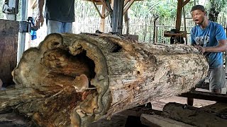 the unexpected beauty of a dubious old teak log