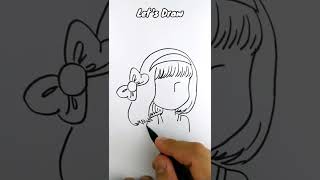 VERY EASY , How to turn words GIRL into cartoon #shorts #art #drawing #draw #short