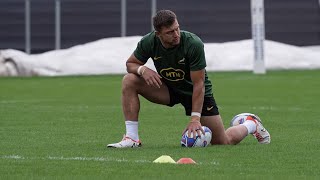 Springboks take part in one of their final training sessions before Rugby World Cup final