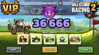 🙀 Hill Climb Racing 2 - Epic 36666 😈 Points (Nailbiter)