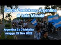 Pawai Pendukung Argentina di kota Masohi, setelah menaklukan meksiko, 2-0, minggu, 27 Nov 2022