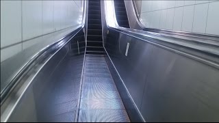 珍しいｴｽｶﾚｰﾀｰ「階段状になります」自動放送。ｸﾘｽﾀ長堀 Rare, escalator.Osaka/Japan (大阪・心斎橋駅).