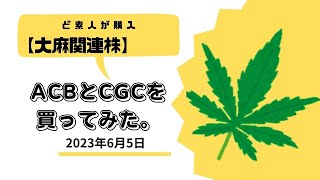 【計8株追加】ど素人が【大麻関連株】を買ってみた結果。2023年6月5日編