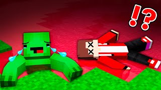 Mikey and JJ was attacked in Blood Water! Mikey investigation in Minecraft - Maizen