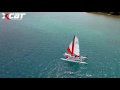 xcat sail tacking with headsail