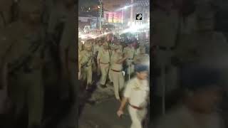 Uttar Pradesh Police conduct flag march ahead of local body polls in Mathura