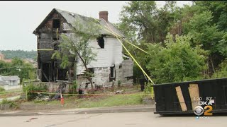 Destroyed Monessen Home Appears To Be Held Up By Ratchet Straps