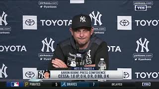 Aaron Boone breaks down Yankees' Subway Series split